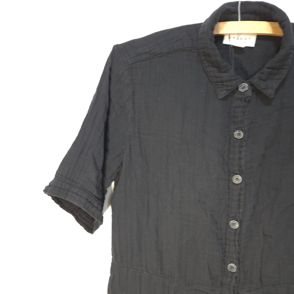 VELVET By Graham & Spencer Elia Cotton Gauze Jumpsuit Small Black - Picture 4 of 16